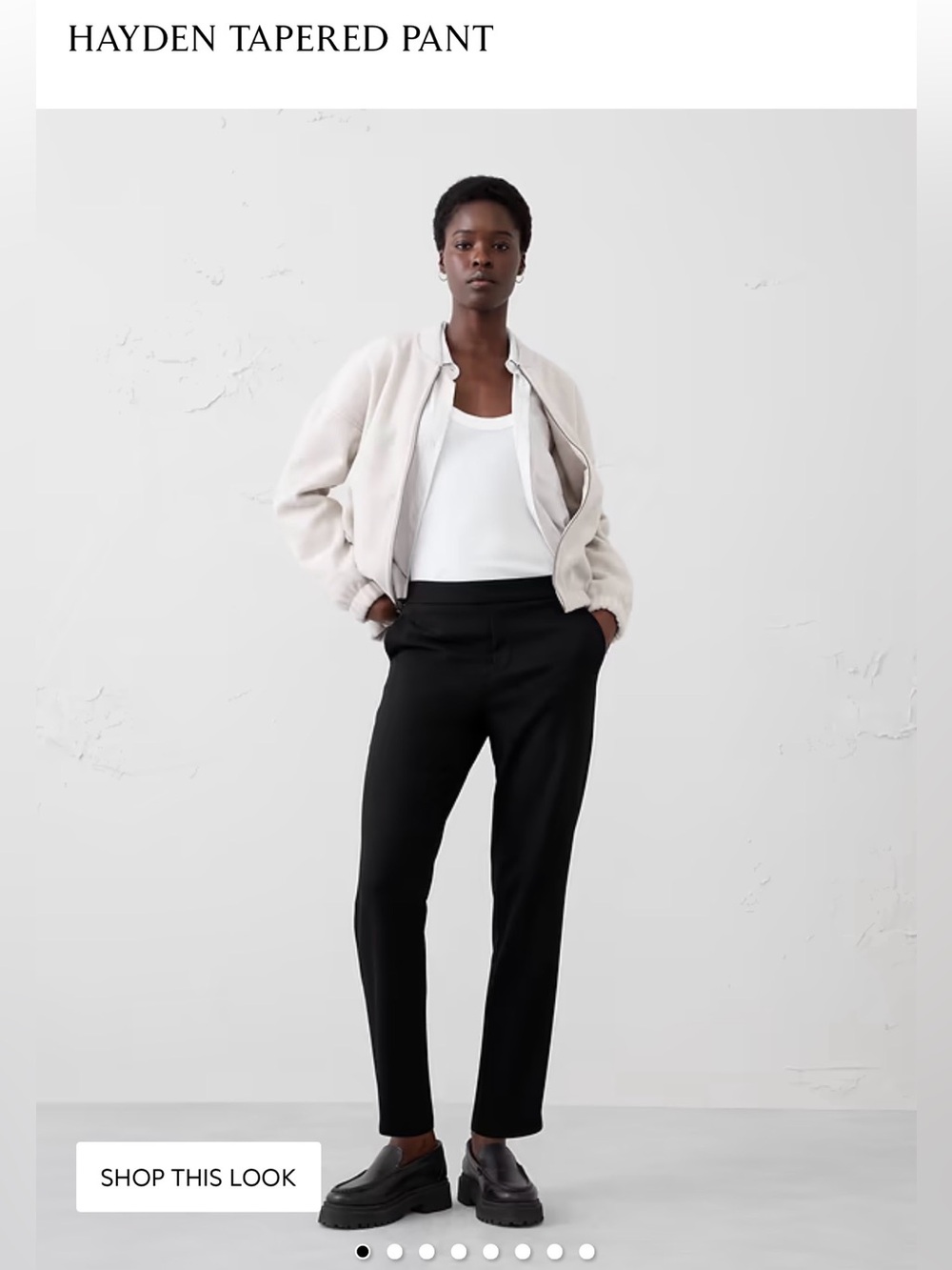 Banana Republic Hayden Tapered Pant - Black